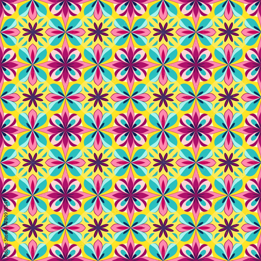 Singapore Peranakan seamless pattern, seamless tile, colorful background, Peranakan culture, Nyonya motifs, Nyonya pattern for gift paper, card, textile, and product design