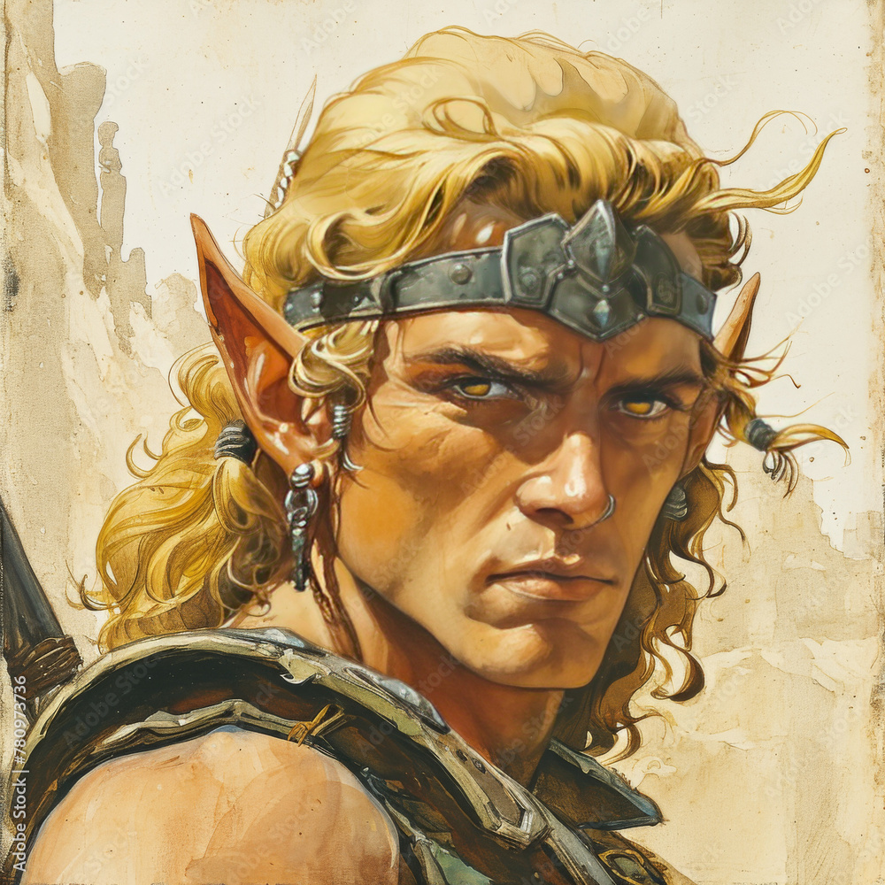 Fantasy Elf Warrior Portrait

