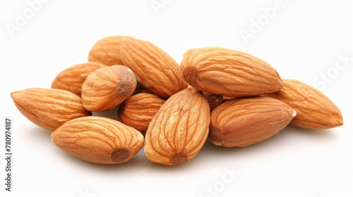 Pile of Almonds on White Surface