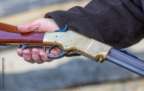 Original Bronze receicver Henry Reapeating rifle photo