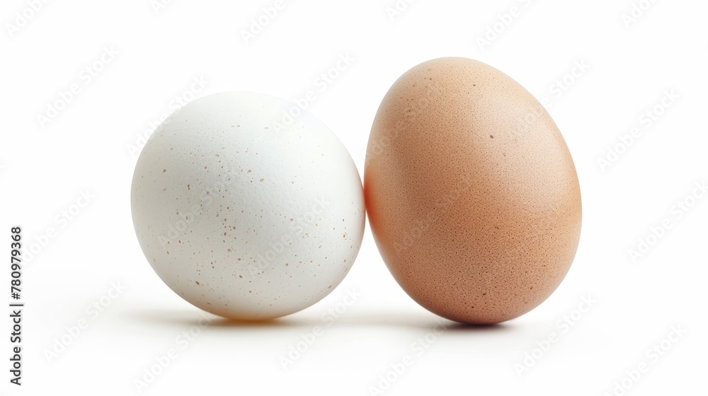 Two eggs on white surface Two eggs on white surface