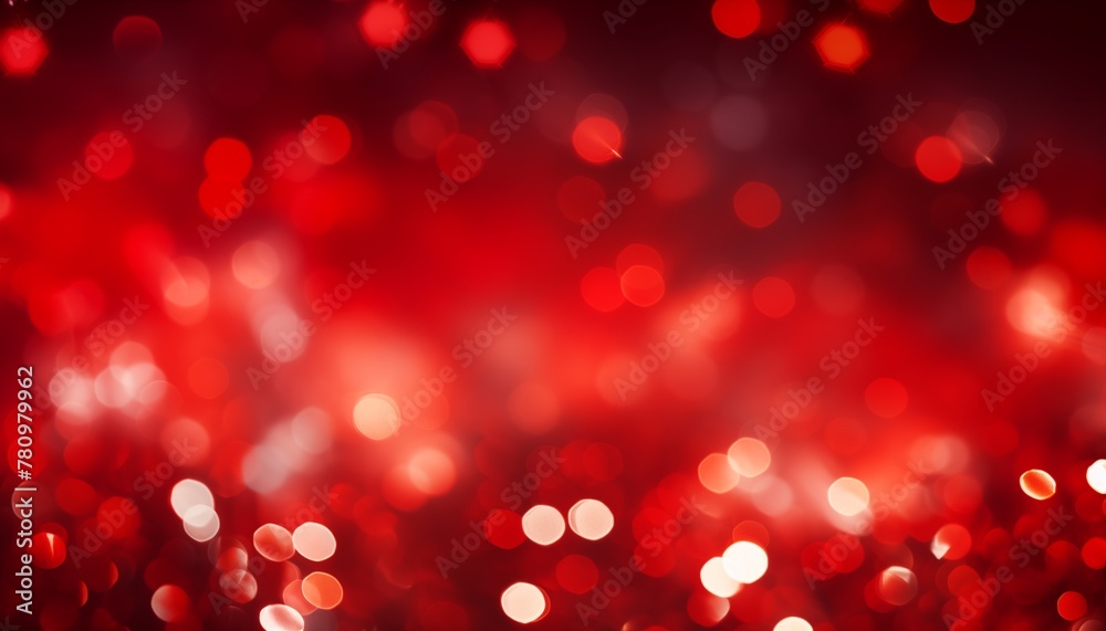 red bokeh glowing background