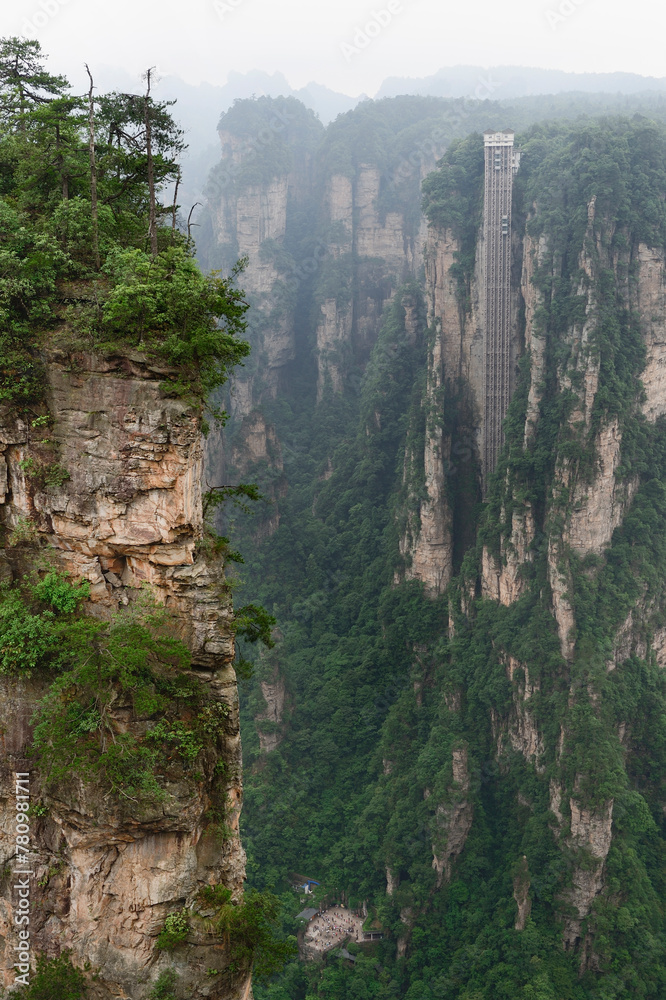 Bailong Elevator is the world's tallest outdoor lift and is located in Zhangjiajie National Forest Park, China. Bailong Elevator is the world's tallest outdoor lift and is located in Zhangjiajie National Forest Park, China.