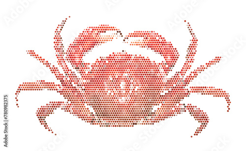 Crab from a vector circles