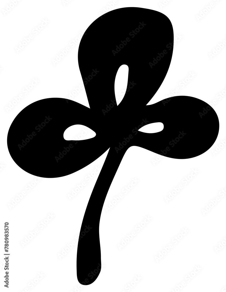 Fototapeta premium Monstera Tropical Leaf Silhouette Palm Vector Illustration