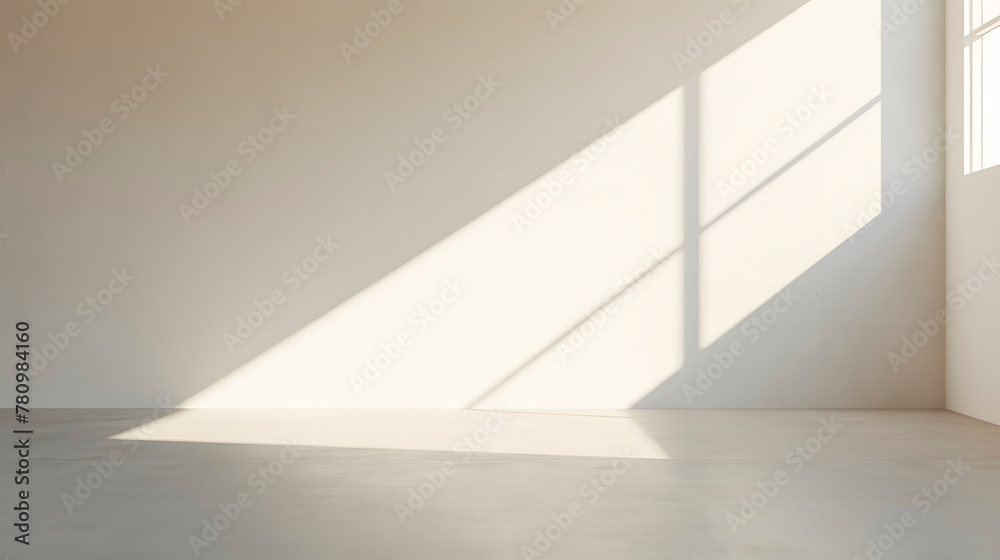 Digital white minimalist white wall light and shadow scene geometric poster web page PPT background with Generative Digital white minimalist white wall light and shadow scene geometric poster web page PPT background with Generative