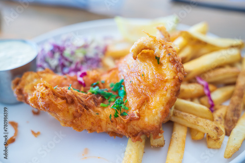 Konstfotografi Fish and chip, a common dish for Americans or European