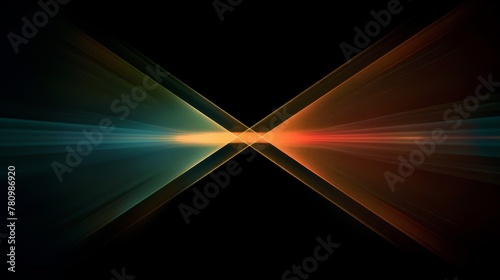 Abstract Light Collision on Dark Background