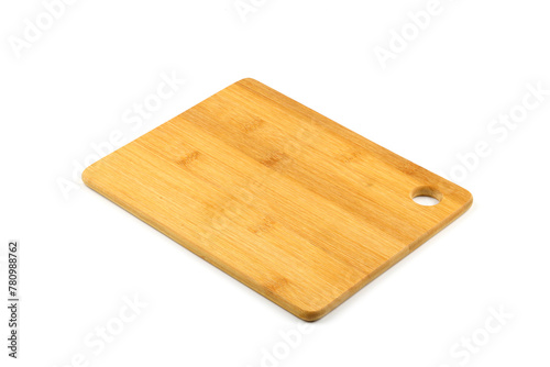 Wood cutting board for homemade bread cooking isolated on white background. Empty wooden tray at white