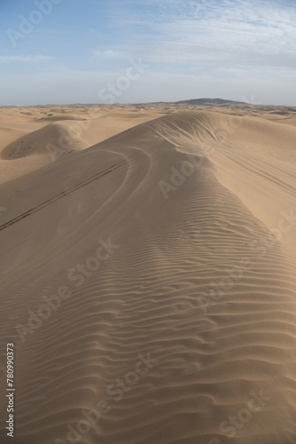 The background image of the sand texture created by the wind  erosion