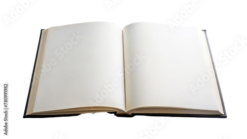 Blank open book isolated on transparent background