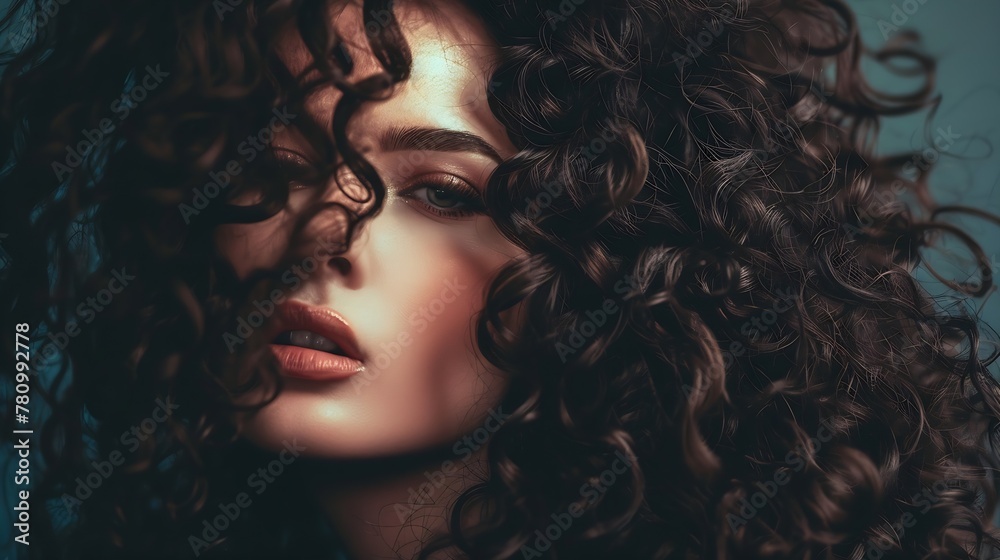 Generative AI : Beautiful fashion woman long curly big curls. Generative AI : Beautiful fashion woman long curly big curls.