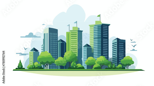 City urban view icon vector illustration graphic 2d