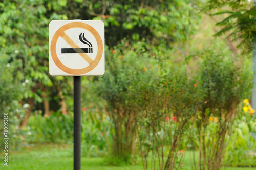 No Smoking Sign in a Park