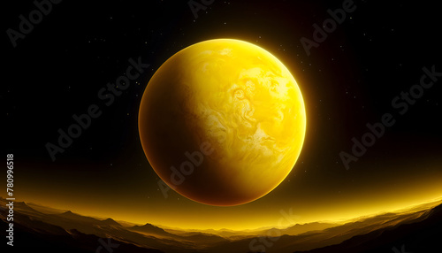 黄色い惑星 イラスト