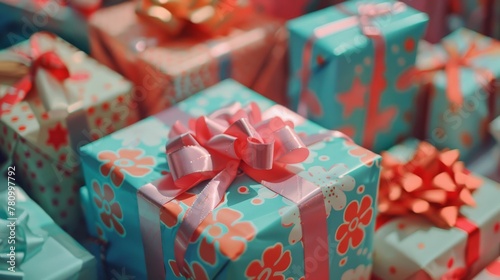 gift box with flowers  © Seamless Studio