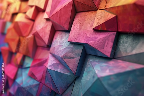 The art of geometry in a 3D lowpoly backdrop blending pa
