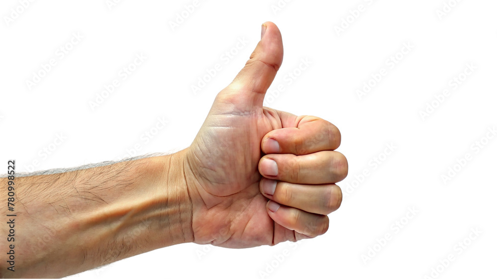 Hand thumb up isolated on transparent background Hand thumb up isolated on transparent background