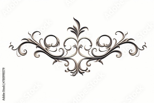 Bold scrolls with minimalist embellishments, embodying elegance in simplicity, isolated on white solid background