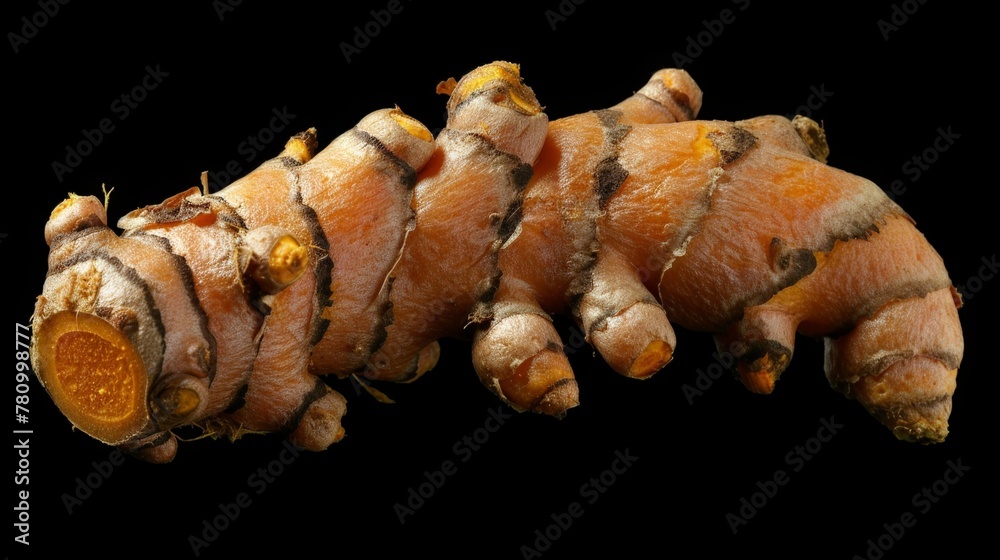 Close up of ginger on dark background Close up of ginger on dark background