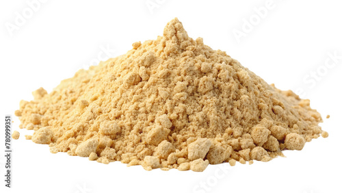 Pile of chickpea powder isolated on transparent background