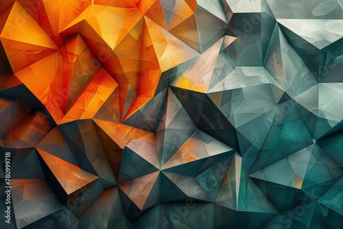 Abstract lowpoly sophistication a geometric template for