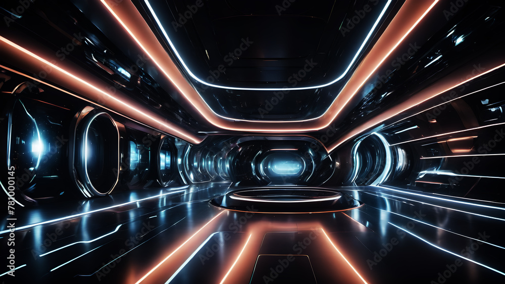 Design a futuristic abstract background with smooth, dynamic curves inspired by technology and innovation Design a futuristic abstract background with smooth, dynamic curves inspired by technology and innovation