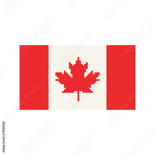 Canada country flag, pixel art
