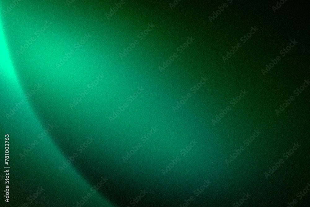 Obraz premium Dark background, teal green, dark edges, light shines. Gradient pattern, noise, illustration for product backdrop creative design.