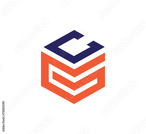 CG letter logo design vector template