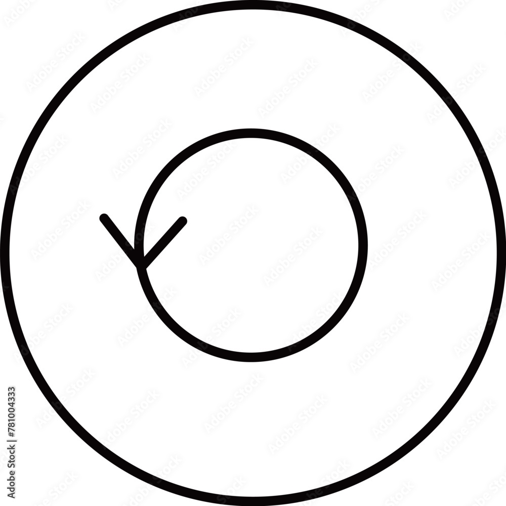 Arrow icon in a circle showing the concept of refresh or recycle Arrow icon in a circle showing the concept of refresh or recycle