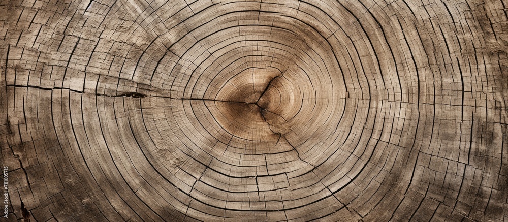 Detail showing the inner rings and texture of a tree trunk Detail showing the inner rings and texture of a tree trunk
