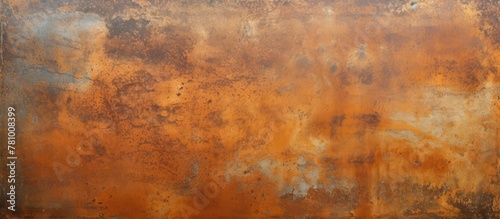 A weathered and aged metal surface showing significant rust accumulation photo