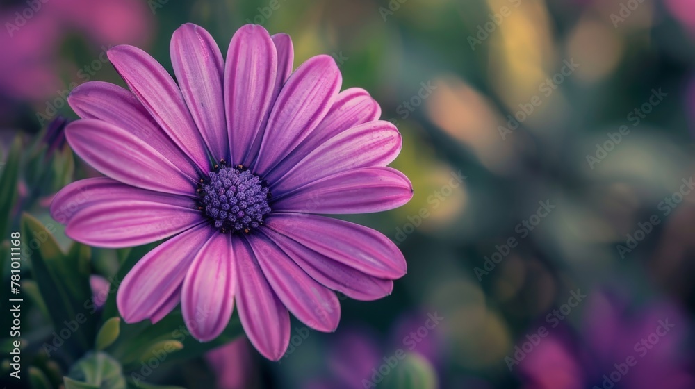 Purple flower with green leaves background Purple flower with green leaves background