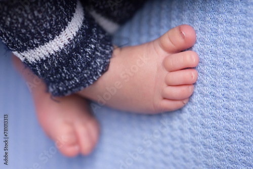 Little newborn baby feet portrait photography