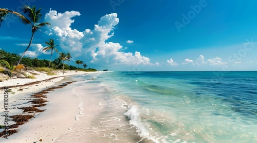 almeras en verano en una playa de mexico photo