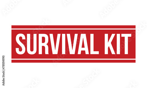 Survival Kit Rubber Stamp Seal Vector