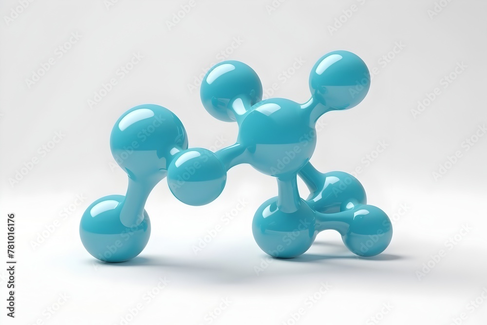 Blue Molecular Structure Model Showcasing Scientific Advancement and Technological Innovation Blue Molecular Structure Model Showcasing Scientific Advancement and Technological Innovation