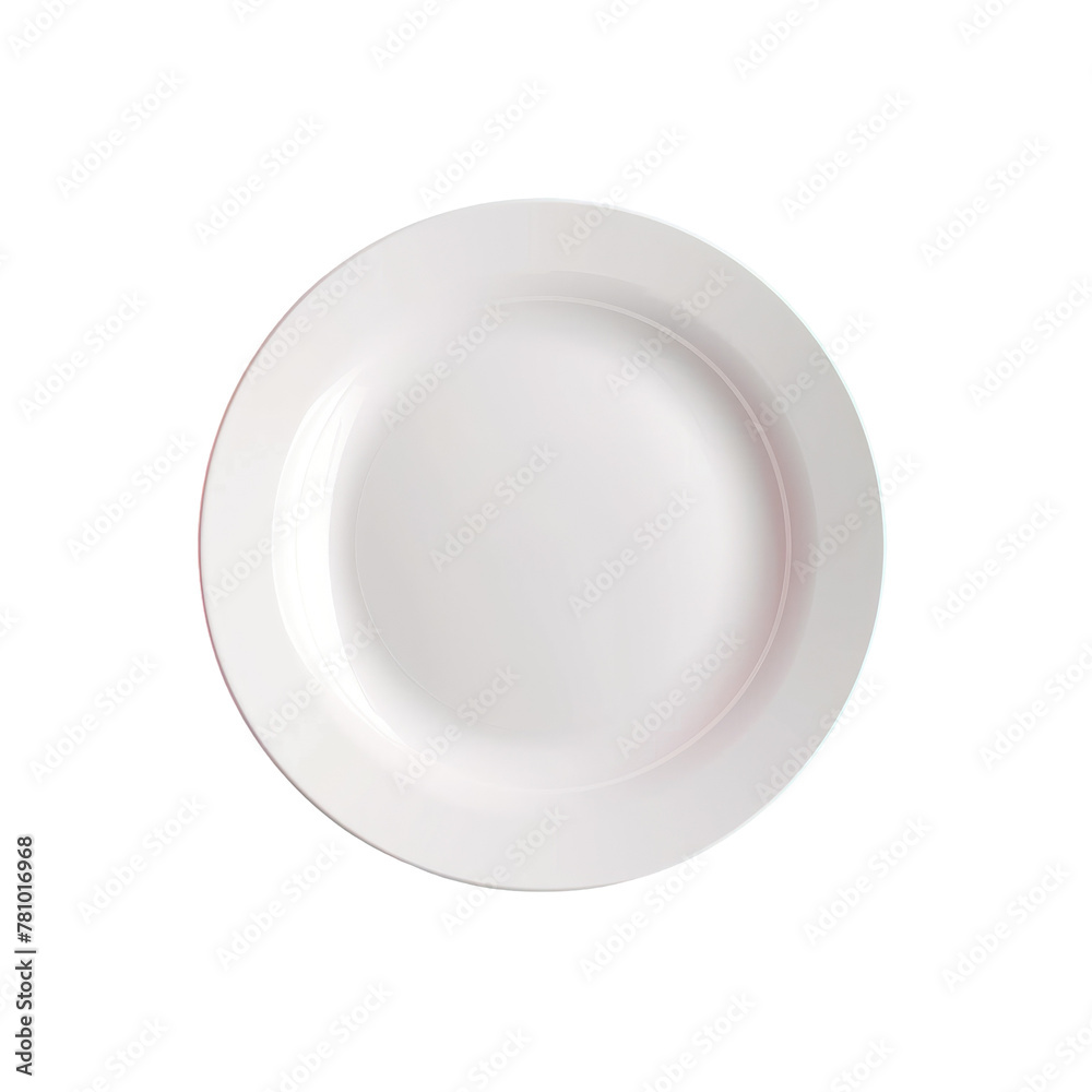 A white plate on a Transparent Background A white plate on a Transparent Background
