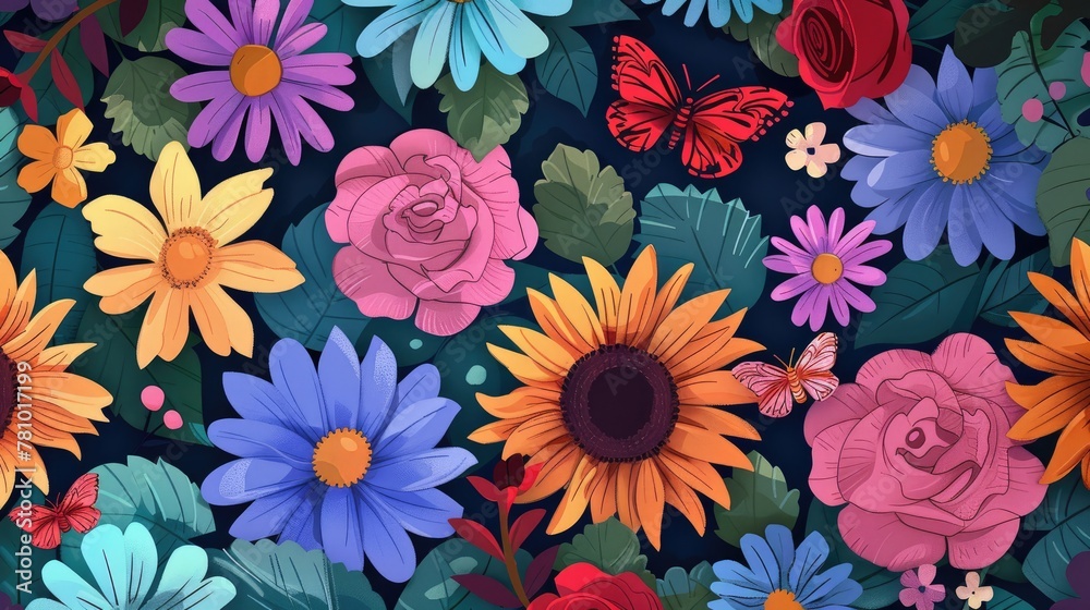 Full screen flowers, illustrations, background patterns. Full screen flowers, illustrations, background patterns.