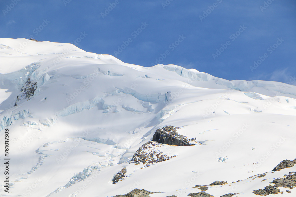 snow covered mountains