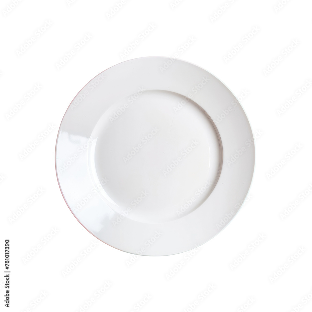 A white plate on a transparent background A white plate on a transparent background