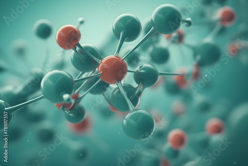 Captivating Molecular Structures in Futuristic 3D of Abstract Medical Background