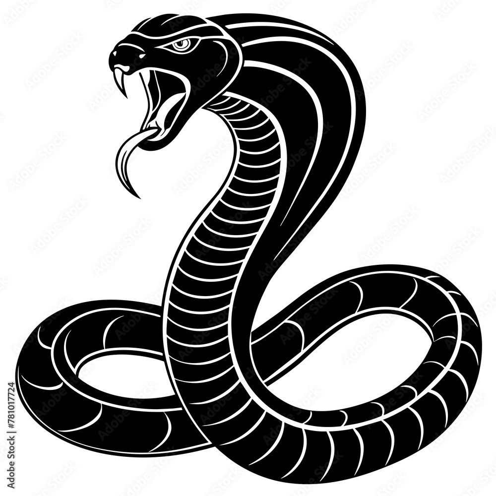 Fototapeta premium black and white snake