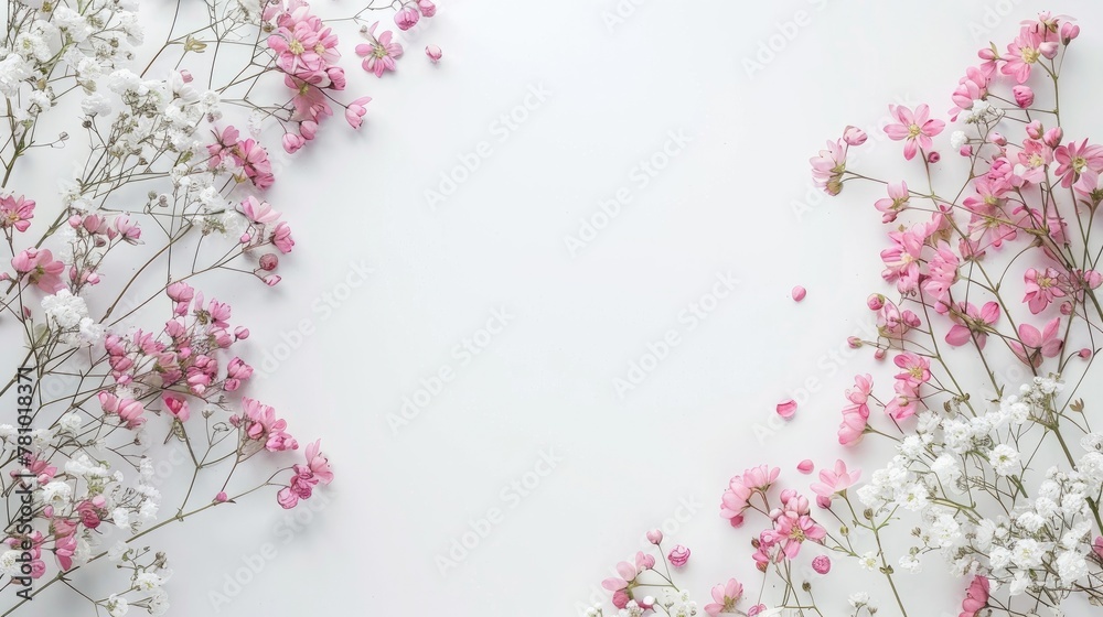 Colorful red wildflowers on background. Flat lay, top view floral frame border with copy space mockup. Valentine's day concept. Colorful red wildflowers on background. Flat lay, top view floral frame border with copy space mockup. Valentine's day concept.