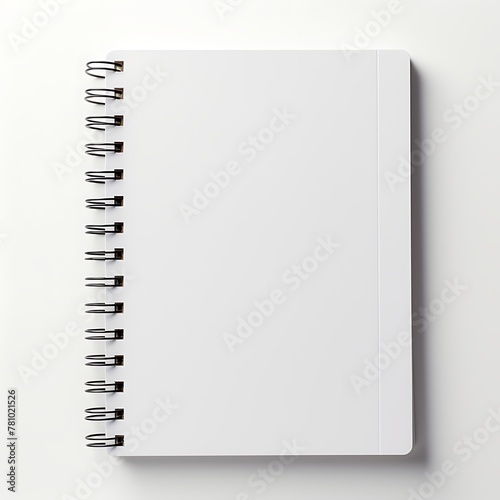 Blank notebook isolated on white background