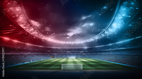 Luxury of Football stadium 3d rendering  Illustration