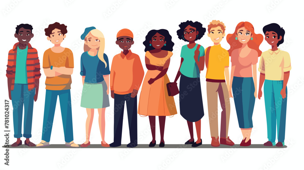 Diversity people design vector illustration 2d flat