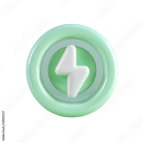 A green button featuring a white arrow symbol