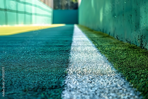 photo of the touchline running along the edges of the sports pitch,serving as a boundary for players and a vantage point for coaches during a game or photo